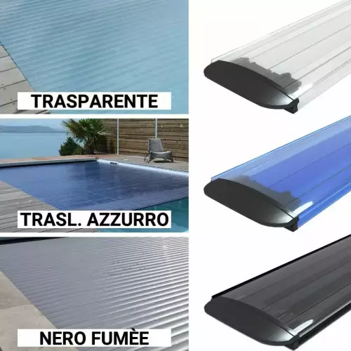 Doghe in policarbonato 83 mm per coperture a tapparella di sicurezza