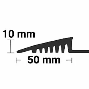 Bordo flessibile in Pvc colore Dark Grey - rotolo da 10 m