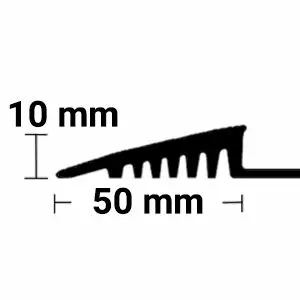 Bordo flessibile in Pvc colore Black - rotolo da 10 m