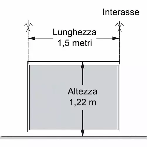 Pannello in vetro e alluminio 150 x h. 122 cm per recinzione di sicurezza CRYSTAL SHIELD SP01