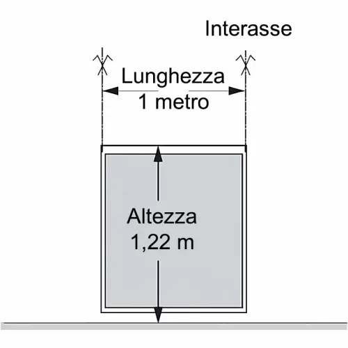 Pannello in vetro e alluminio 100 x h. 122 cm per recinzione di sicurezza CRYSTAL SHIELD SP01