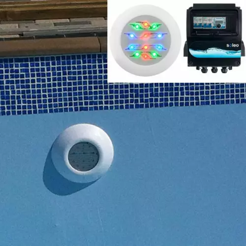 Punto luce - 1 faro con 6 led colorati - OPTIONAL