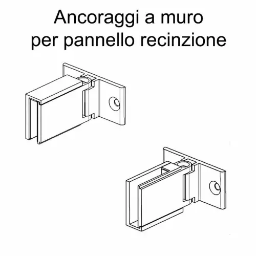 Ancoraggi a muro per sostegno del pannello della recinzione CRYSTAL SHIELD SP03