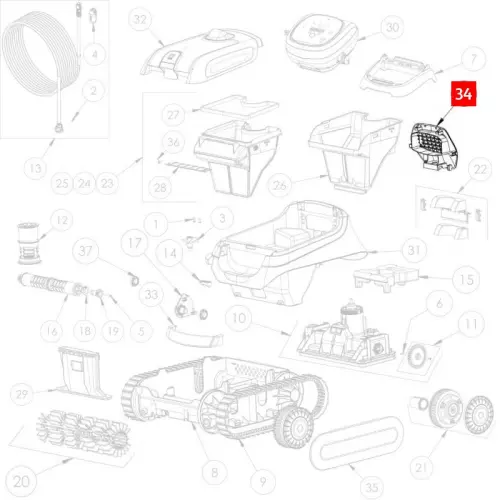 34_Griglia posteriore CN A, nera