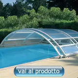 <b>Coperture telescopiche</b> per piscina, eleganti, stabili, resistenti, perfette per chi vuole prolungare il periodo di utilizzo della piscina