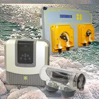 Disinfezione e dosaggio automatico: regolatori del pH, stazioni di controllo, purificatori igienizzanti e sterilizzatori a sale.