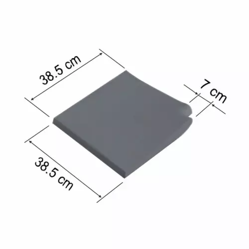 Bordo ANGOLO RETTO 38,5 x 38,5 cm Grigio liscio per piscina