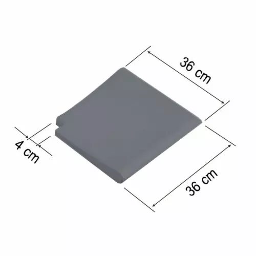 Bordo ANGOLO ROVESCIO 36 x 36 cm Grigio liscio per piscina