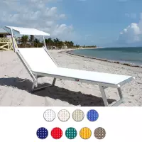 Lettino da giardino KALIKA in alluminio, a 3 posizioni