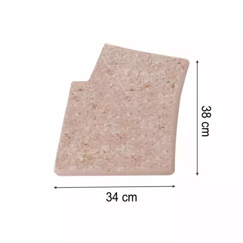 Bordo ANGOLO SINISTRO SCALA ROMANA 34 x 38 cm Rosa Provenza sabbiato antiscivolo per piscina