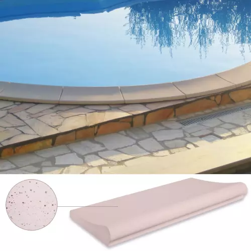 Bordo piscina sagomato ROSA PROVENZA SABBIATO antiscivolo