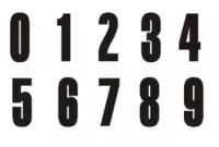 Numeri adesivi per blocchi di partenza da 0 a 9