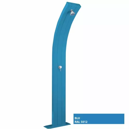 Doccia solare da giardino DADA CURVA 40 LITRI, in alluminio : Colore BLU