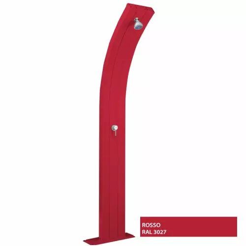 Doccia solare da giardino DADA CURVA 40 LITRI, in alluminio : Colore ROSSO