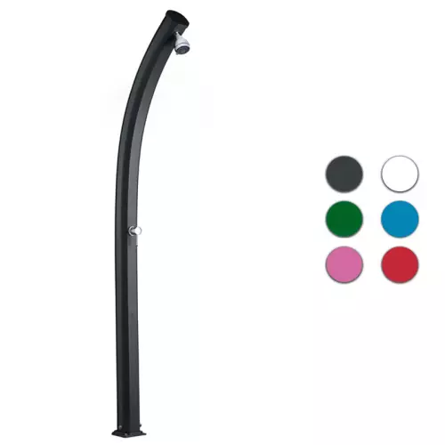 Doccia solare da giardino JOLLY CURVA 25 LITRI, in alluminio