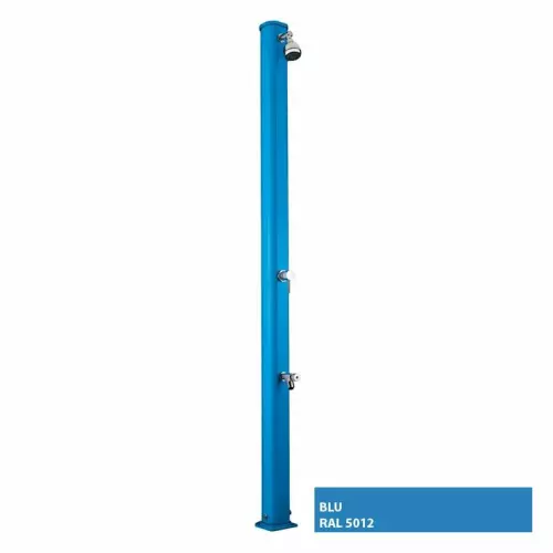 Doccia solare da giardino BIG JOLLY 40 LITRI in alluminio, con lavapiedi : Colore BLU