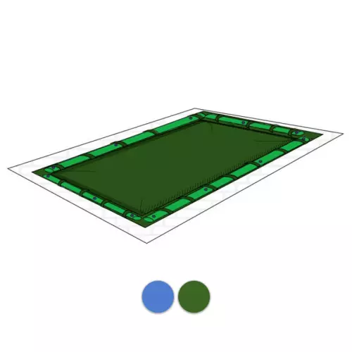 Copertura Invernale per piscina GEOCOVER PLUS 240 gr/m² con bretelle porta salsicciotti