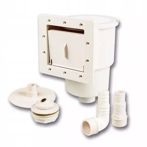 Skimmer Azuro con adattatori per tubo 32/38 mm e accessorio di ritorno incluso - colore BIANCO