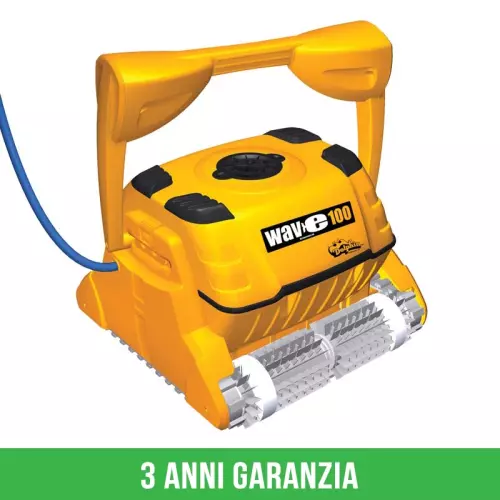 Robot piscina Dolphin WAVE 100 con spazzole Kanebo, carrello Caddy e telecomando