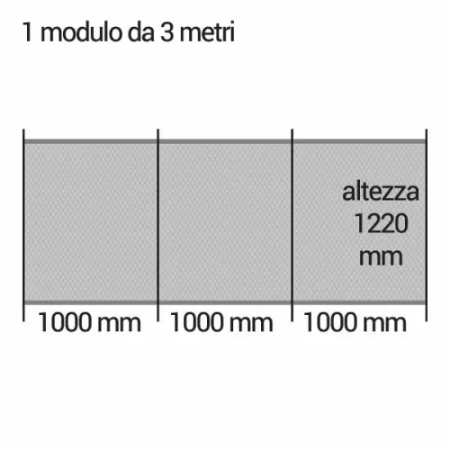 Recinzione BEETHOVEN MORBIDA h 1.22 x 3 m