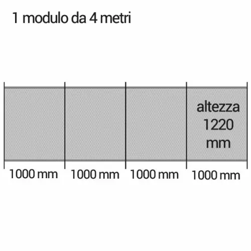 Recinzione BEETHOVEN MORBIDA h 1.22 x 4 m