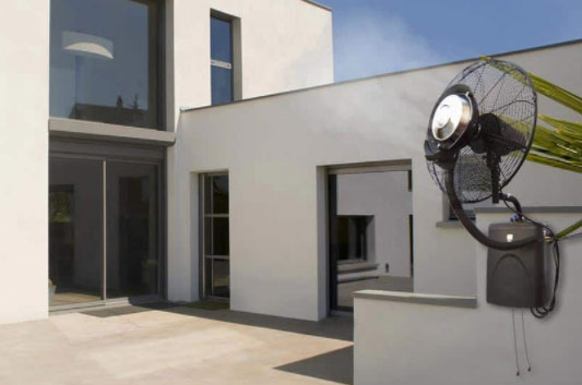 Ventilatore nebulizzatore da parete