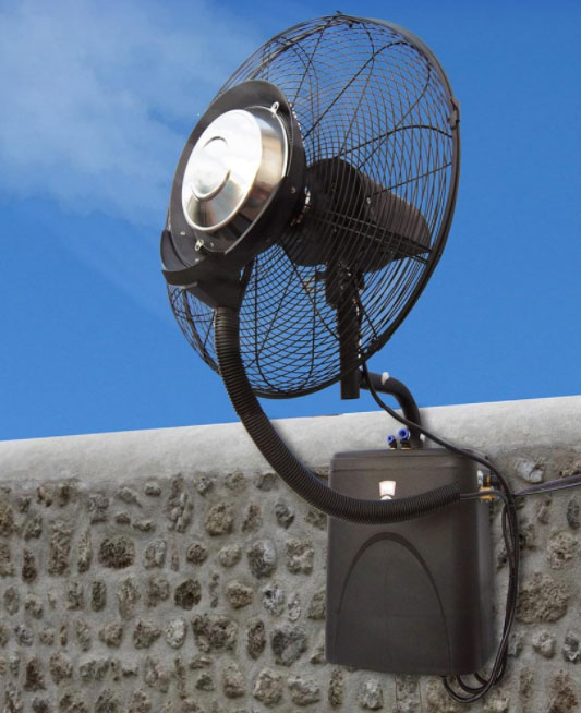 Ventilatore nebulizzatore da parete