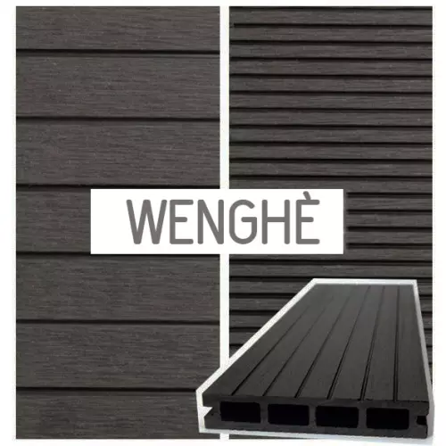 Listone in legno composito WPC BAMBOO Classic Double Face 220 x 14 x 2,5 cm - colore WENGHÈ