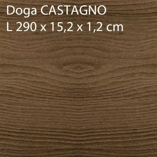 Rivestimento in legno composito WPC per esterni : Doga 290 x 15,2 x 1,2 cm - colore CASTAGNO