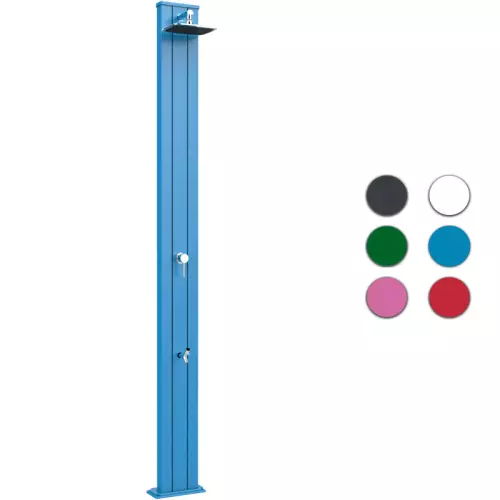Doccia solare da giardino SPRING S 30 LITRI in alluminio, con lavapiedi