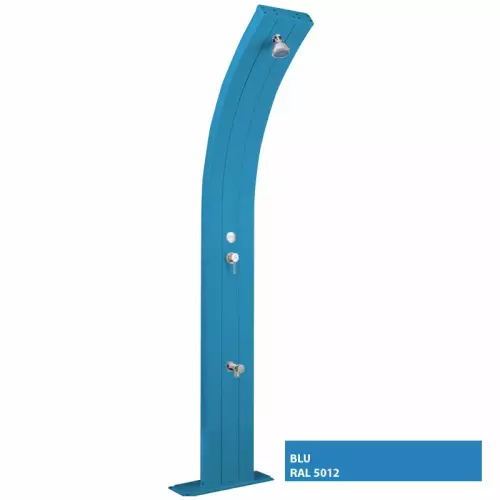 Doccia solare DADA 40 LITRI con temporizzatore e lavapiedi, in alluminio : Colore BLU