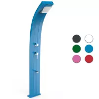 Doccia solare DADA 40 LITRI con temporizzatore e lavapiedi, in alluminio