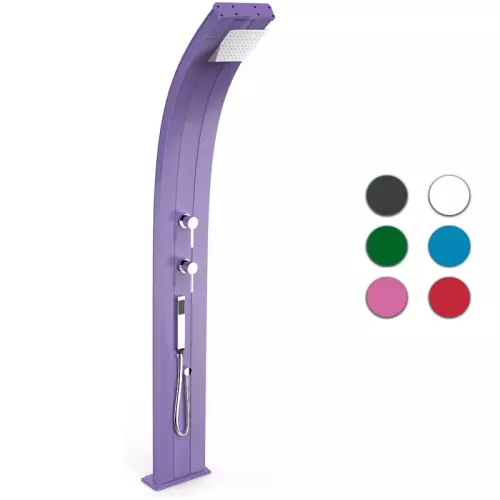 Doccia solare da esterno DADA CURVA 40 LITRI, in alluminio con doccetta mobile