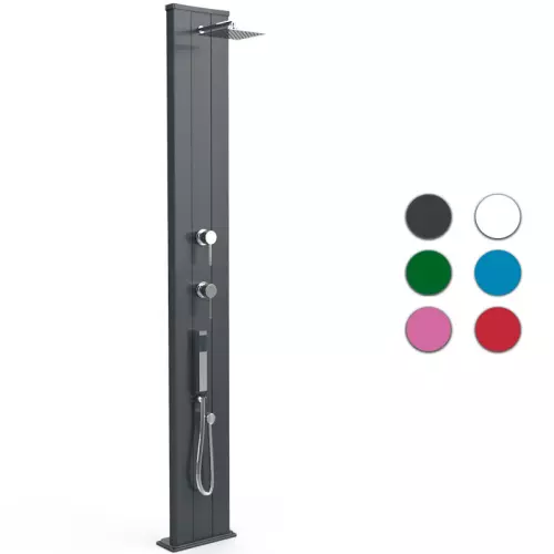 Doccia solare per giardino DADA S 40 LITRI in alluminio, con doccetta mobile