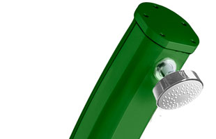 Doccia Solare per giardino JOLLY CURVA 25 LITRI con miscelatore