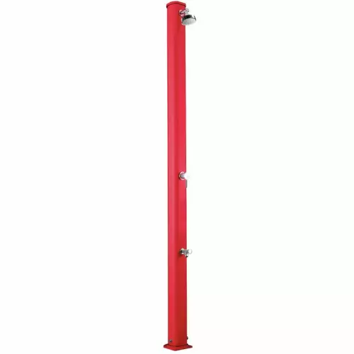 Doccia solare da giardino JOLLY S 25 LITRI in alluminio, con lavapiedi : Colore ROSSO