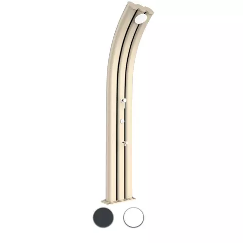 Doccia solare da esterno ENERGY PRO 75 LITRI, in alluminio con temporizzatore e lavapiedi