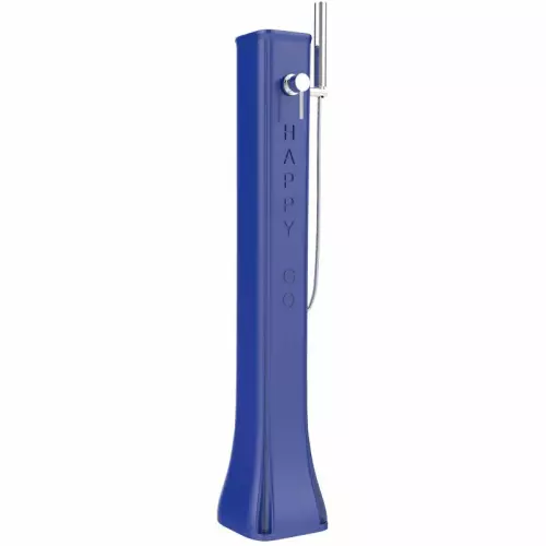 Doccia solare da esterno HAPPY GO 19 LITRI in polietilene, con doccetta mobile : Colore BLU