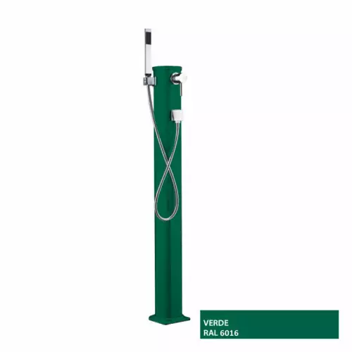 Doccia solare JOLLY GO 17,5 LITRI con doccetta mobile, in alluminio : VERDE