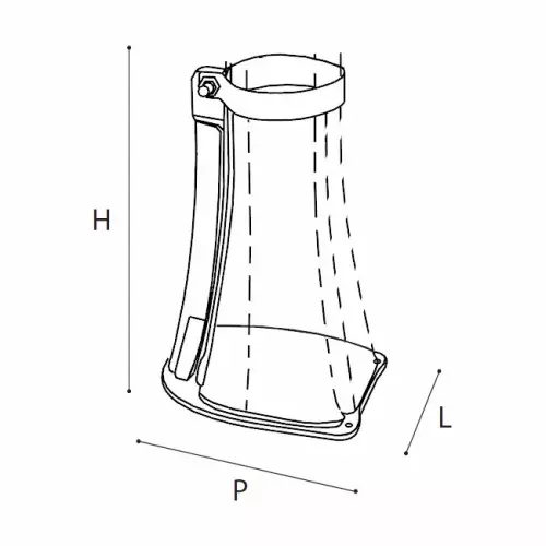 Staffa di fissaggio antivandalico e antifurto serie Happy, Happy Five, Happy Beach