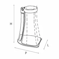 Staffa di fissaggio antivandalico e antifurto serie Happy, Happy Five, Happy Beach