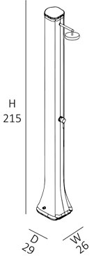 Doccia solare da giardino BIG HAPPY FIVE 40 LITRI, in polietilene