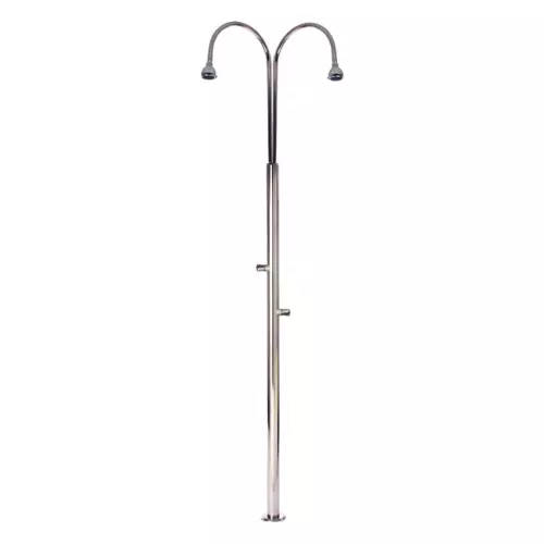Doccia da esterno SIMPLE in acciaio inox 304, con 2 soffioni