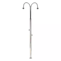 Doccia da esterno SIMPLE in acciaio inox 304, con 2 soffioni