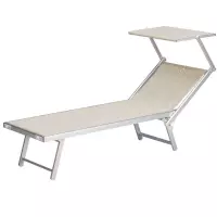 Lettino prendisole da giardino DELUXE, in alluminio