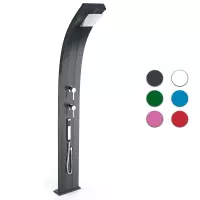 Doccia da giardino DADA CURVA con doccetta mobile, in alluminio