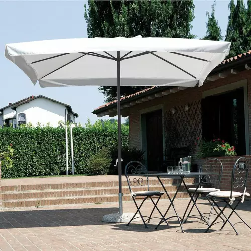 Ombrellone quadrato LISBONA 3x3 m in alluminio, a manovella