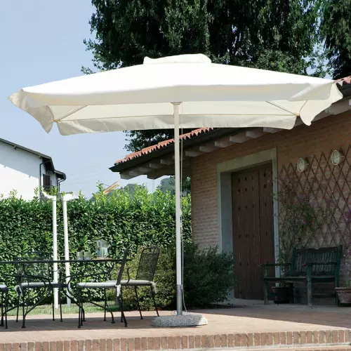 Ombrellone quadrato LISBONA 3x3 m in alluminio, a doppia carrucola
