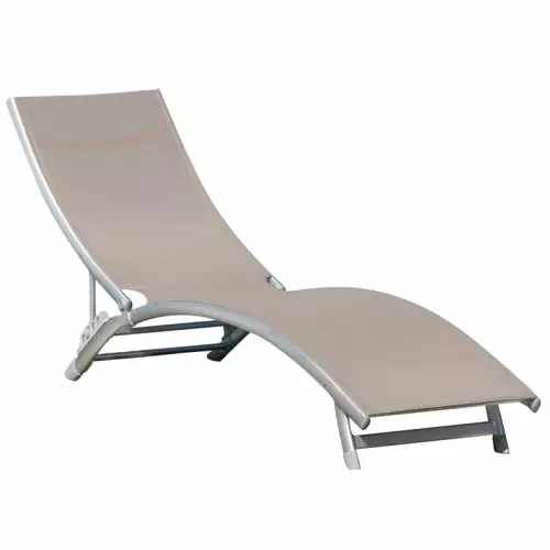 Lettino prendisole in alluminio ONDA : TORTORA