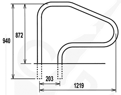 Mancorrente piscina Inox 316 - &Atilde;&tilde; 43 mm